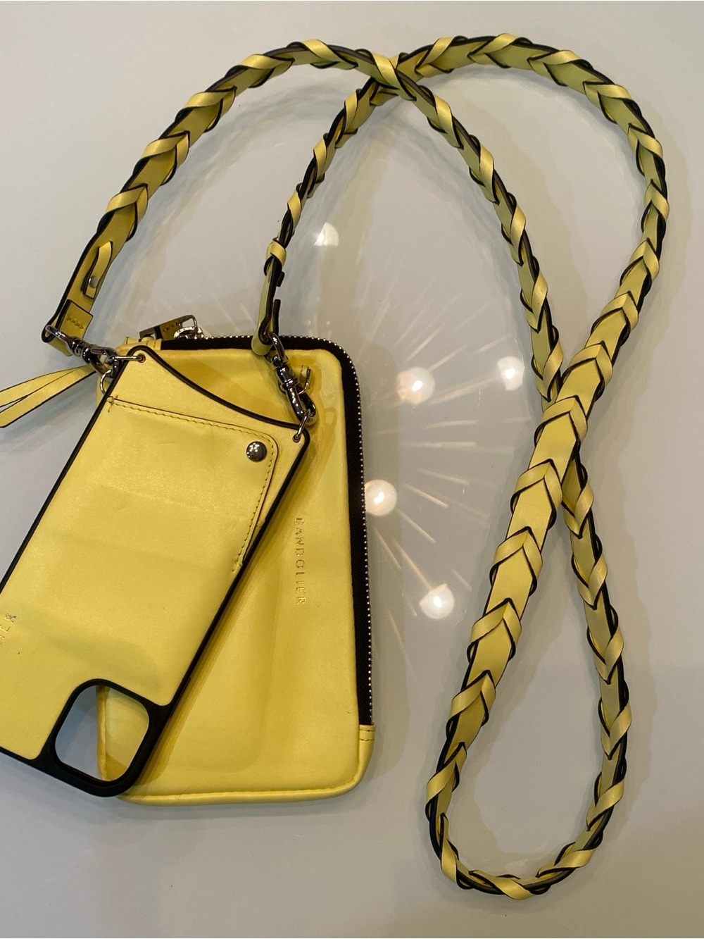Bandolier Yellow Leather iPhone 11 Crossbody Case & Pouch Set